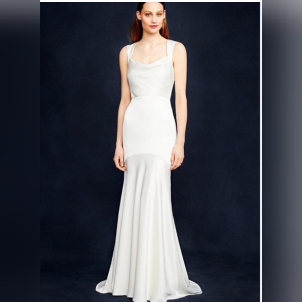 Jcrew Jillian silk dress ivory